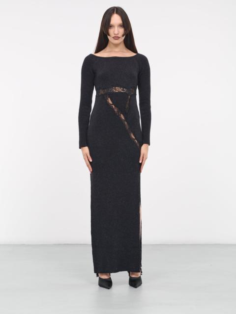VAILLANT Lace Rib-Knit Dress