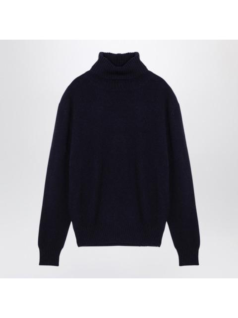 Ami Paris Navy cashmere turtleneck jumper