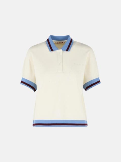Marni IVORY COTTON POLO SHIRT