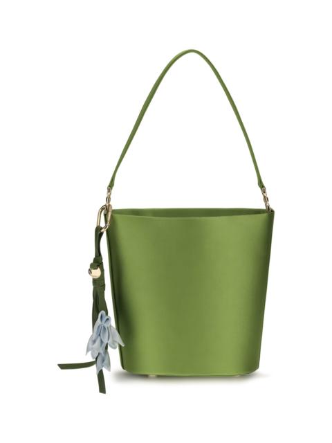 self-portrait Self-portrait Satin Bucket Bag Green