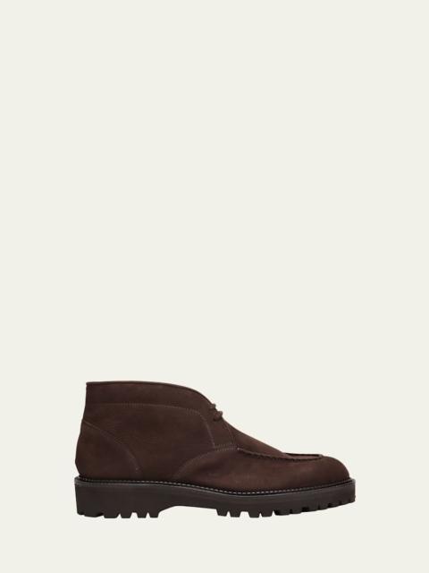 John Lobb Men's Field Nubuck Leather Chukka Boots