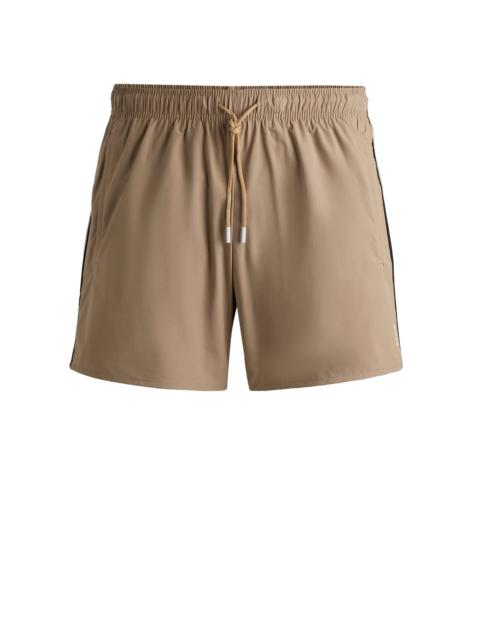 BOSS FULLY LINED SWIM SHORTS WITH SIGNATURE STRIPE