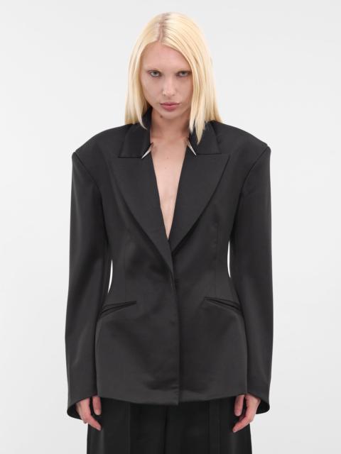 GRACE LING Black Wool Fangs Blazer