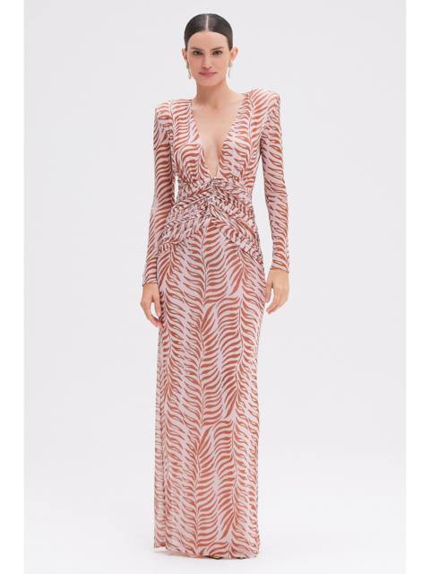 PatBO BOTANIC RETRO TULLE MAXI DRESS