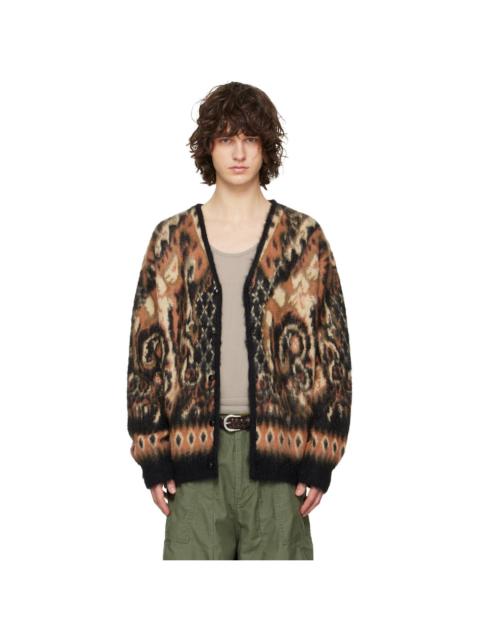 NEEDLES Black & Brown Mohair Paisley Cardigan