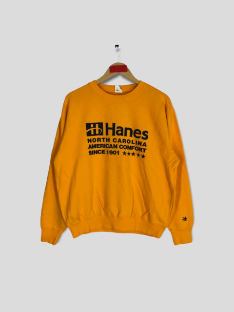 Other Designers Vintage - Vintage 90s Hanes Sweatshirt Big Logo Size L