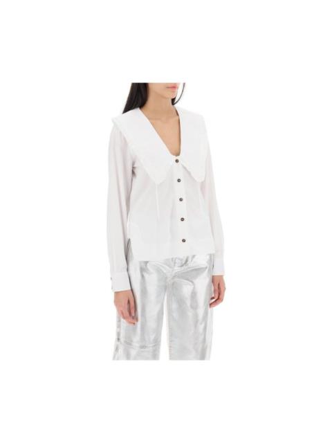 GANNI Ganni maxi collar shirt Size EU 38 for Women