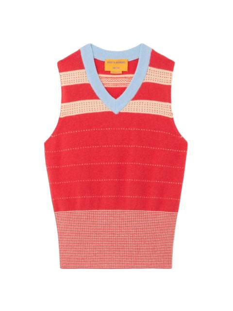 GUEST IN RESIDENCE COLLEGIATE STRIPE VEST