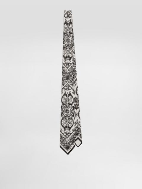 Dolce & Gabbana Majolica-print silk twill tie