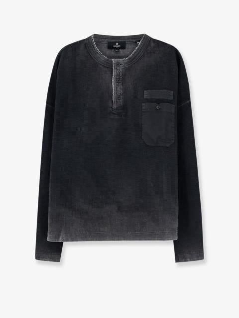 REPRESENT Represent Cotton Henley T-Shirt With A Washed-Out Effect