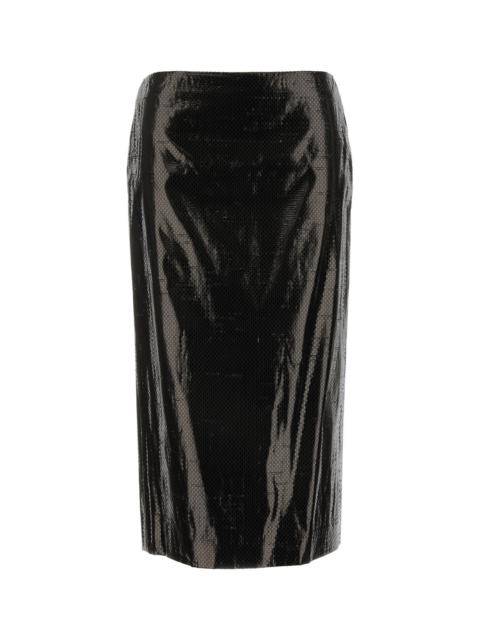Alexander McQueen Black canvas skirt