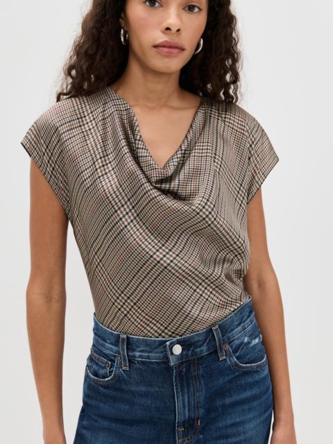 Vince Pressed Plaid Blouse