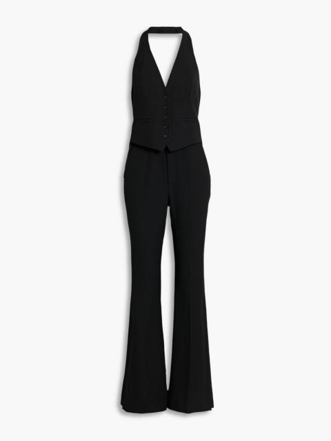 A.L.C. Twill halterneck flared jumpsuit