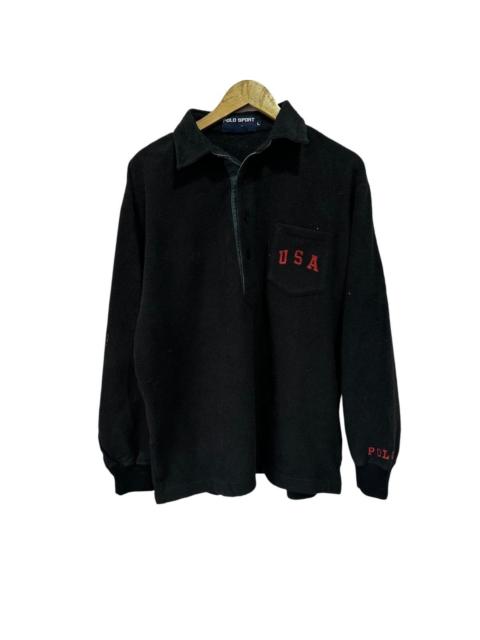 Polo Ralph Lauren Vintage Polo Sport Ralph Lauren Fleece Rugby USA Pullover