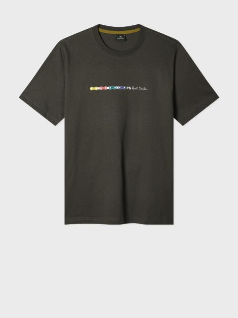 Paul Smith Dark Grey 'Bike Chain' Print T-Shirt