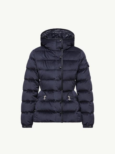 Moncler Barante Hooded Velour Short Down Jacket