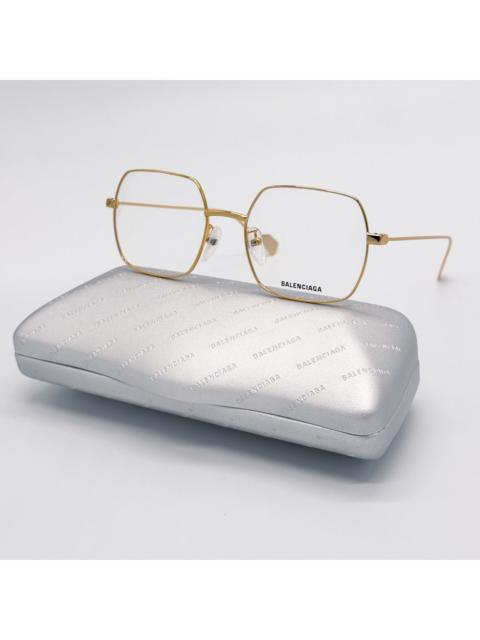 BALENCIAGA NEW BALENCIAGA EYEGLASSES BB0090O 003 SQUARE GOLD WOMEN EYEW