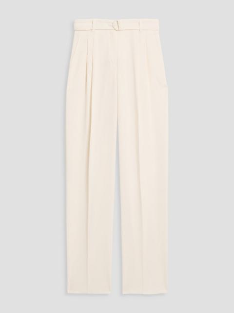 Max Mara Latina belted crepe straight-leg pants