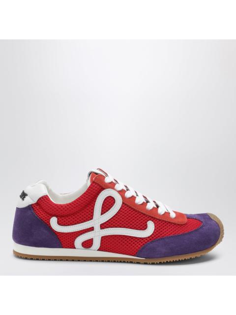 Loewe Loewe Ballet Runner 2.0 Suede And Mesh Sneakers In Red/White/Purple Women