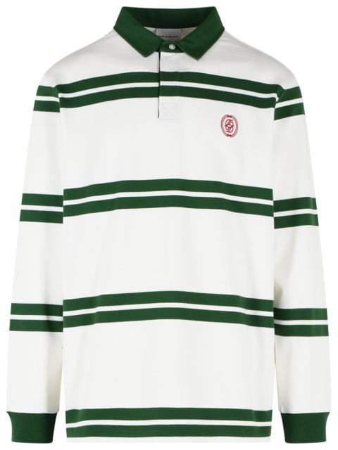 Drôle de Monsieur Drole De Monsieur 'D Ornament' White Green Polo Shirt