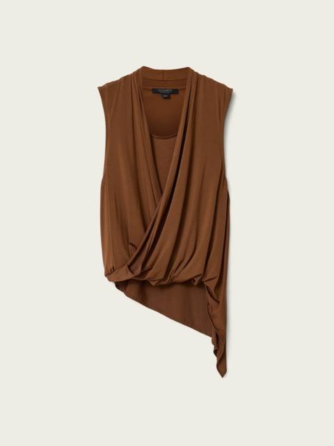 ALLSAINTS ADALINE V-NECK WRAP TOP