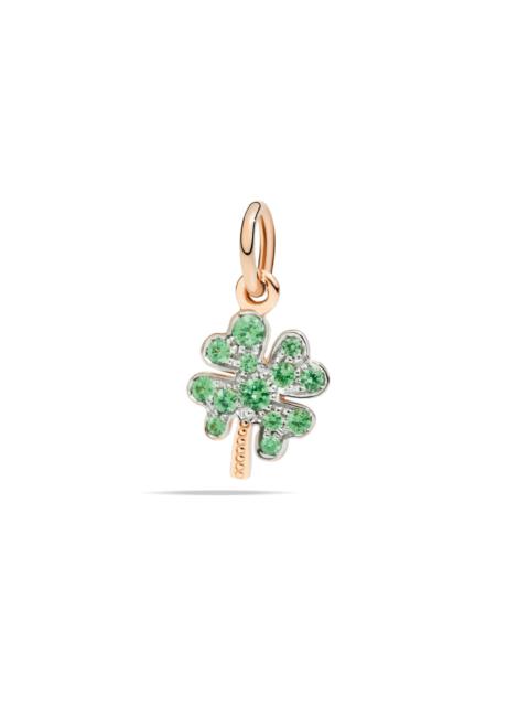 DoDo ROSE GOLD & TSAVORITE FOUR LEAF CLOVER CHARM