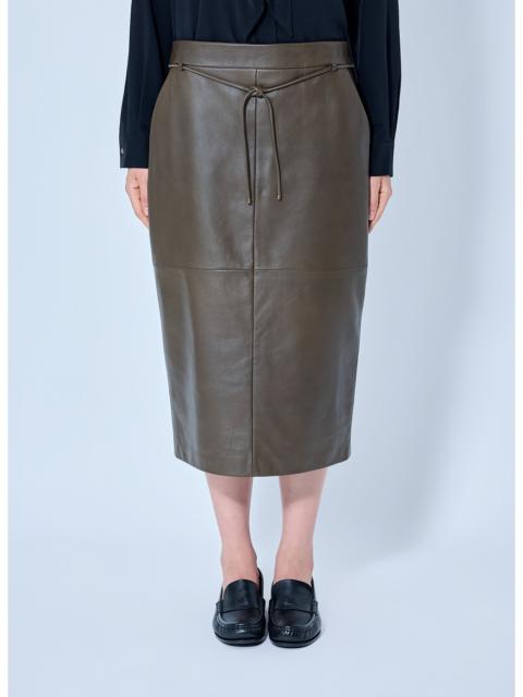 Max Mara Max Mara Women Leather Midi Skirt