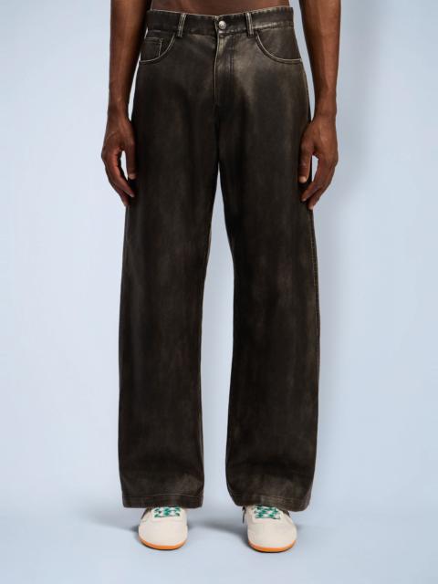 Palm Angels Curved Logo Coated Pants