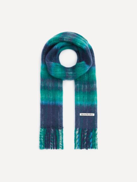 Acne Studios Mohair-Blend Checked Scarf