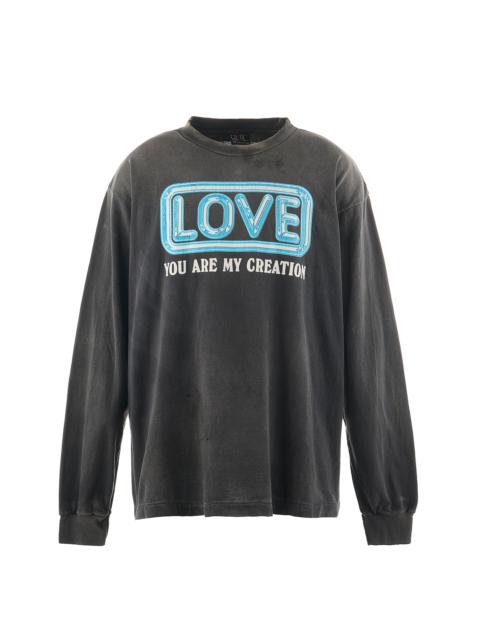SAINT M×××××× LS TEE/LOVE / BLK