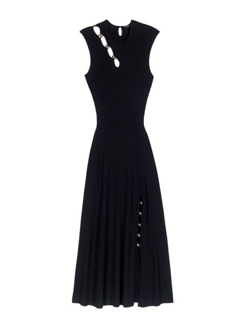maje maje Cutaway rib knit maxi dress in Black at Nordstrom