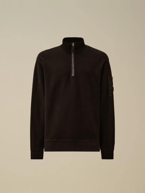 C.P. Company Brushed Emerized Diagonal Fleece Half Zip Lens Sweatshirt
