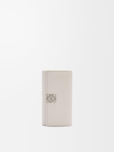 Loewe Anagram key case in pebble grain calfskin