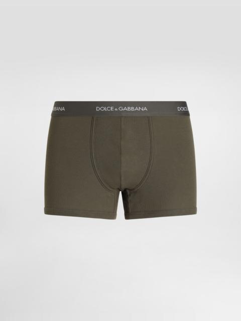 Dolce & Gabbana Ribbed cotton boxer shorts