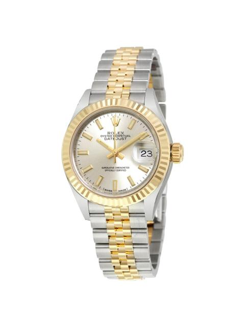 ROLEX Rolex Lady Datejust Silver Dial Steel and 18K Yellow Gold Automatic Ladies Watch 279173