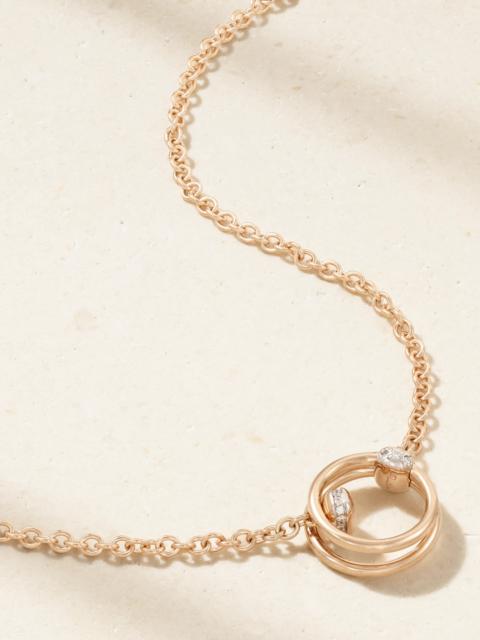 Pomellato Together 18-karat Rose Gold, Rhodium-plated And Diamond Necklace