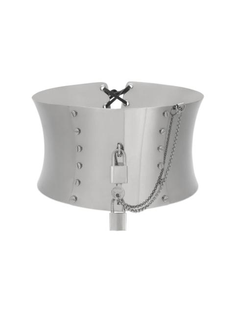 Dolce & Gabbana padlock-detail metallic belt