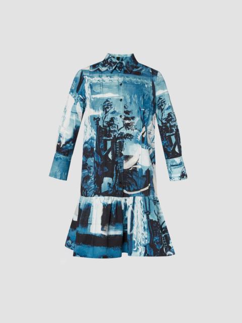 Erdem LONG SLEEVE MINI SHIRT DRESS