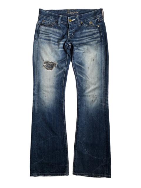 Other Designers Vanquish studded distressed flared jeans