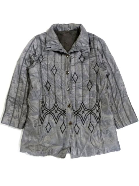 Other Designers Vintage - RARE! VTG GABIN EMBROIDERED PATTERN ART LONG JACKET