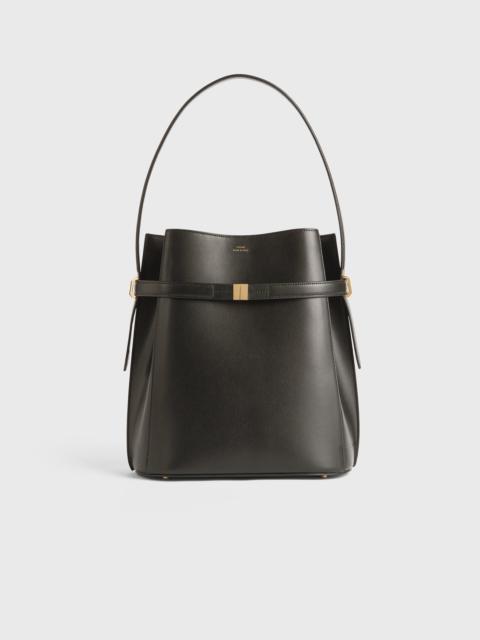 TOTEME Belted leather bucket bag bark