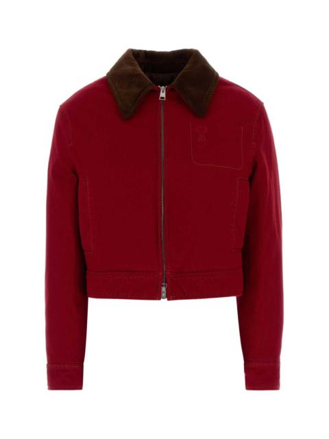AMI Paris Ami Women Red Denim Jacket