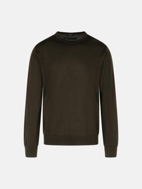 BROWN CASHMERE BLEND SWEATER