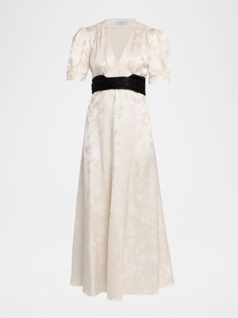 GABRIELA HEARST Larkin Embroidered Silk Maxi Dress
