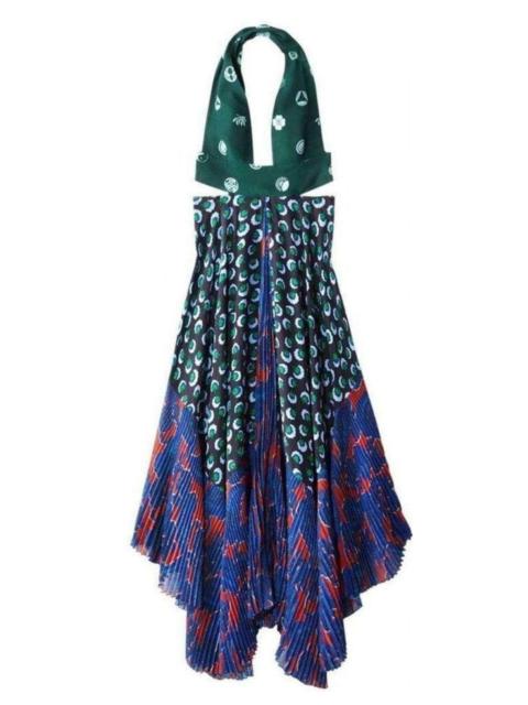 Stella McCartney Caroline asymmetric printed silk and crepe dress