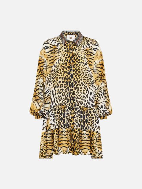 CAMILLA LONG SLEEVE TIERED SHORT DRESS