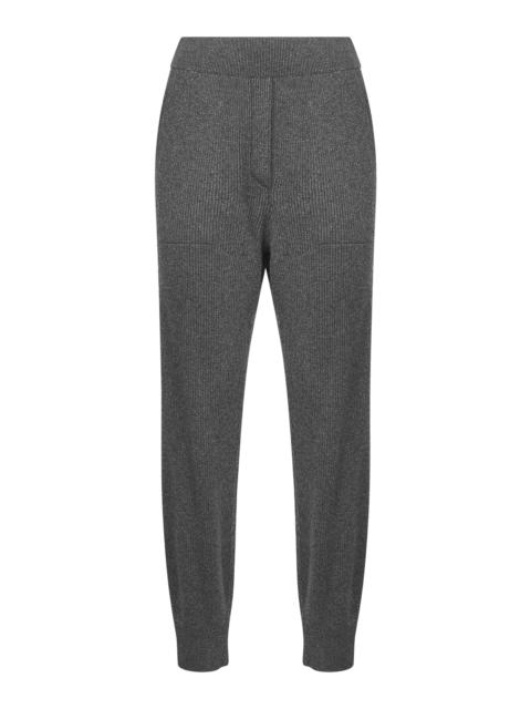 Brunello Cucinelli Grey Sparkling vanisé knit trousers