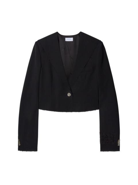 single-breasted cropped blazer