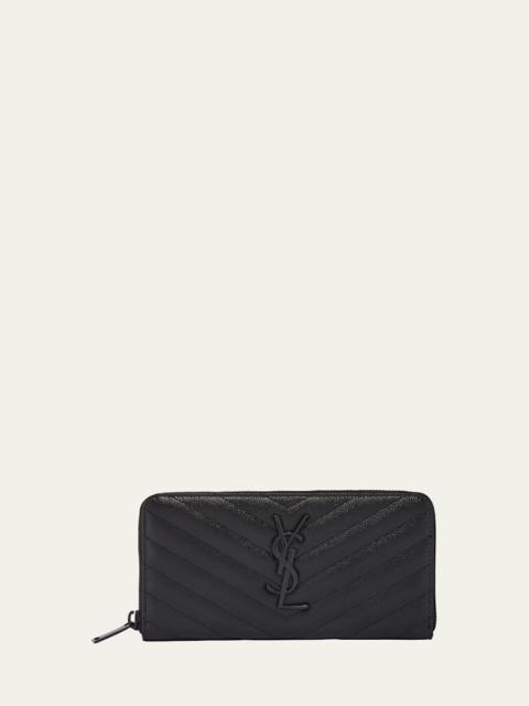 SAINT LAURENT YSL Monogram Continental Zip-Around Wallet