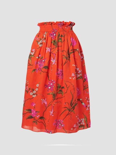 Erdem MIDI SKIRT WITH GATHERED WAIST